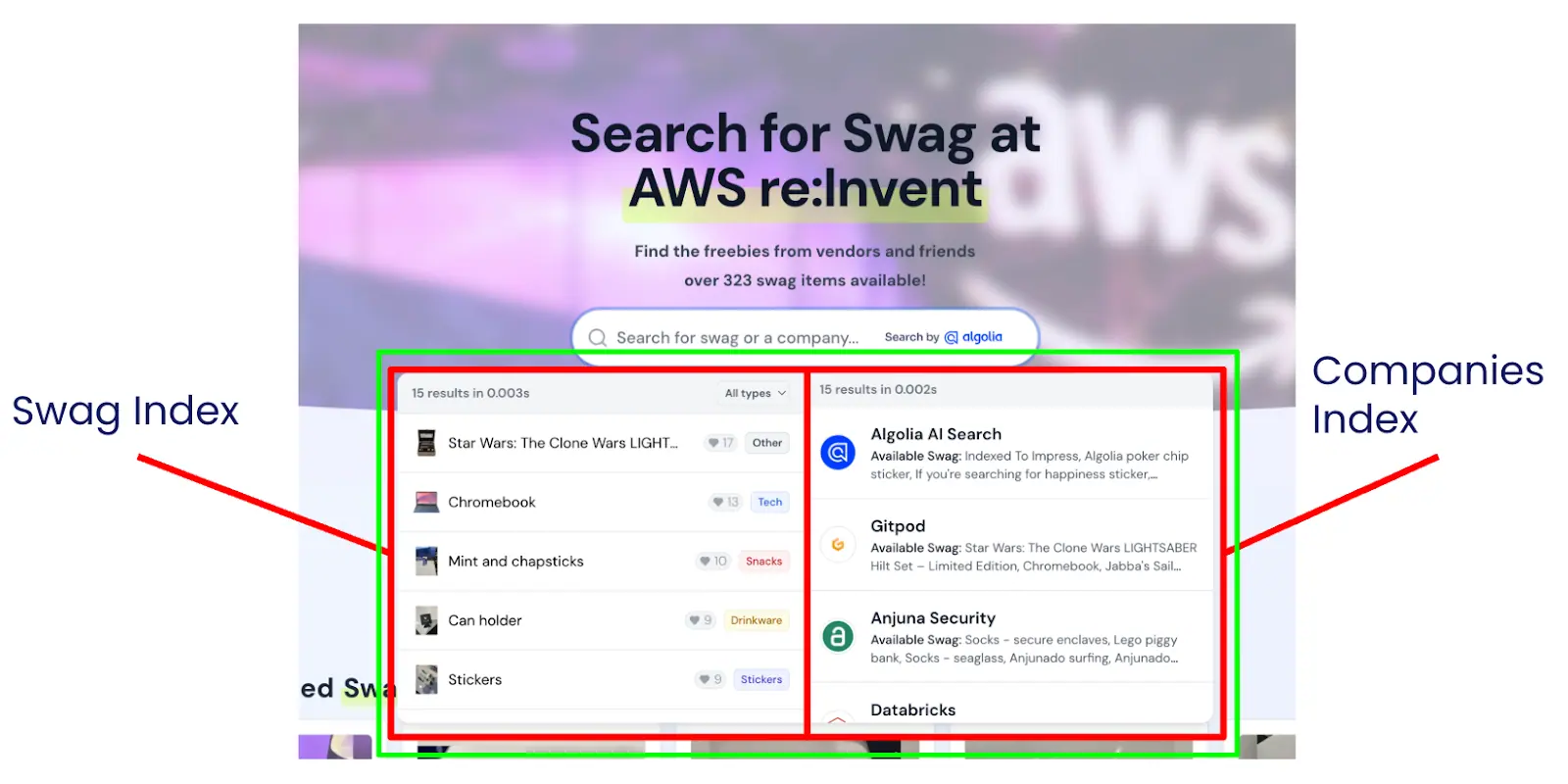 Federated search UI